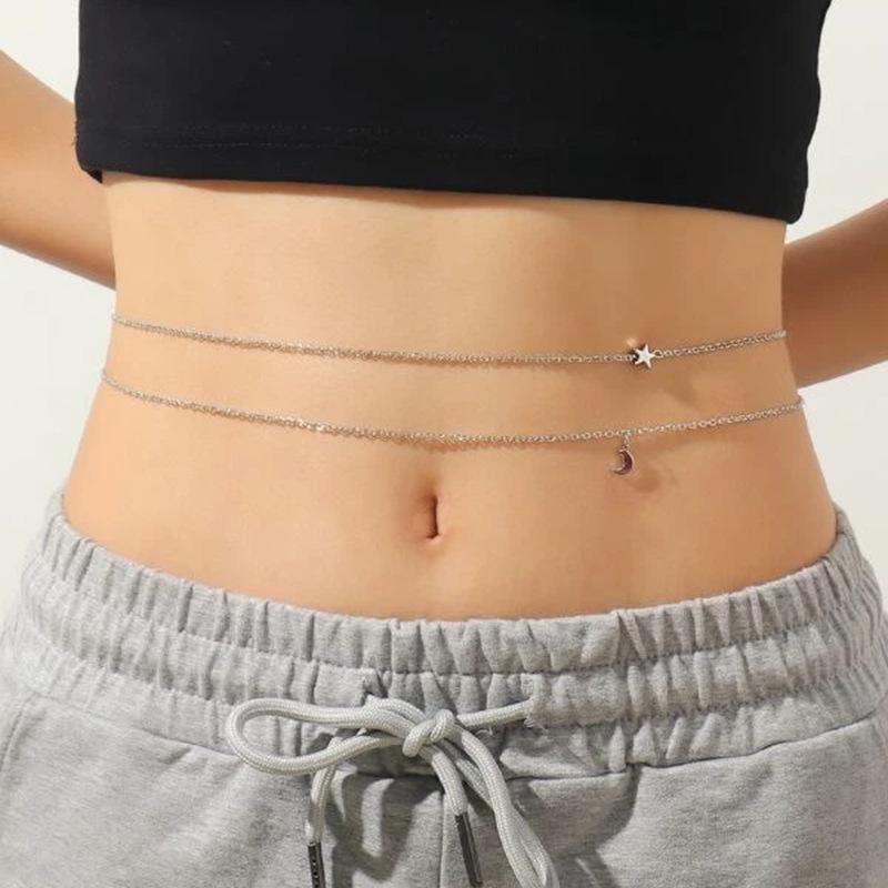 Pendant Necklaces Summer Beach Metal Moon Body Chain Waist Accessories For Women Girls Sexy Bikini Jewelry Belly Chains 1N697
Pendant Necklaces Summer Beach Metal Moon Body Chain Waist Accessories For Women Girls Sexy Bikini Jewelry Belly Chains 1N697