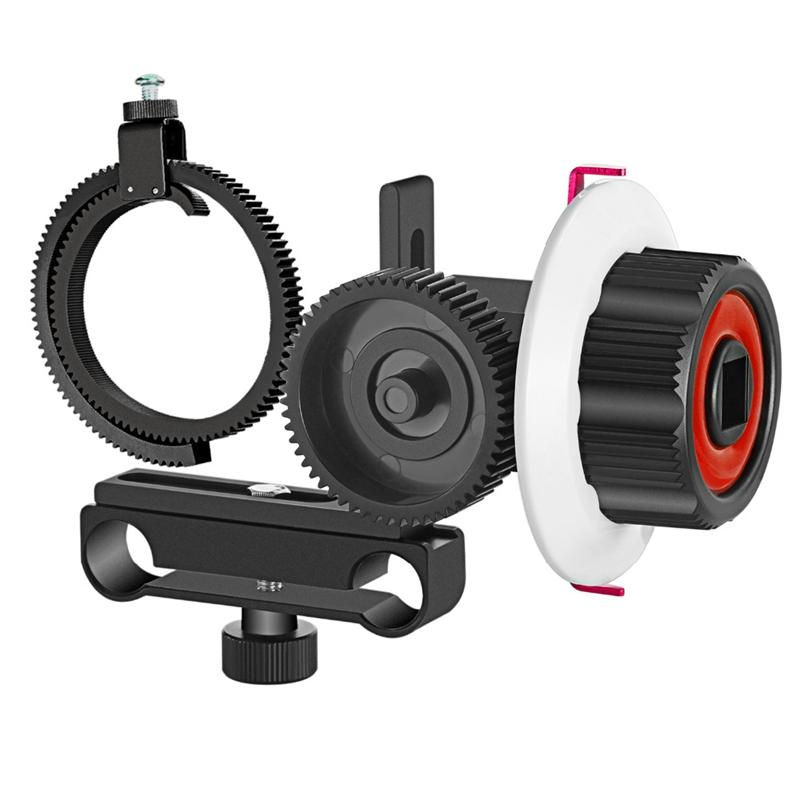 Follow Focus with Gear Ring Belt for and Other DSLR Camera Camcorder DV Video Fits 15mm Rod Film Making System
Follow Focus with Gear Ring Belt for and Other DSLR Camera Camcorder DV Video Fits 15mm Rod Film Making System