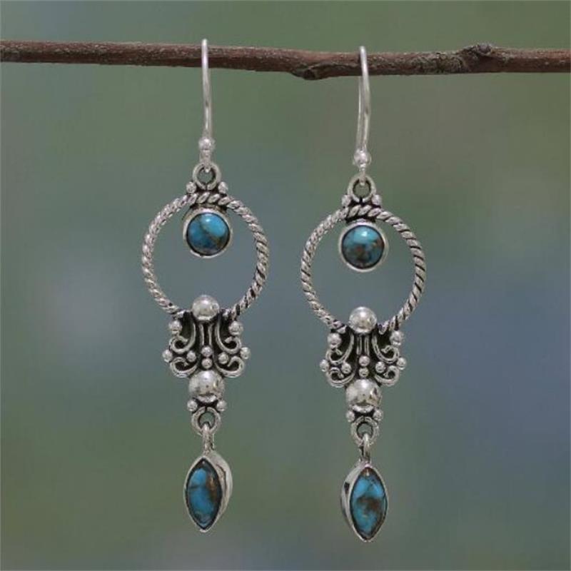 Dangle & Chandelier Fashion Ethnic Style Geometric Shape Inlay Turquoises Earrings Wedding Anniversary Women Earring Prom Party Jewelry, Silver
Dangle & Chandelier Fashion Ethnic Style Geometric Shape Inlay Turquoises Earrings Wedding Anniversary Women Earring Prom Party Jewelry, Silver