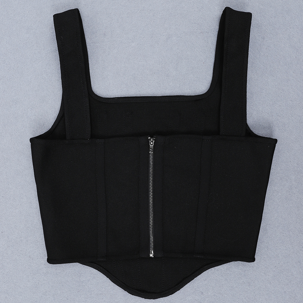Elegant Vest Crop Top New Women Clothes Bandage Tops For Women Sexy Summer Party Club Sexy Corset Tank Tops 210308
