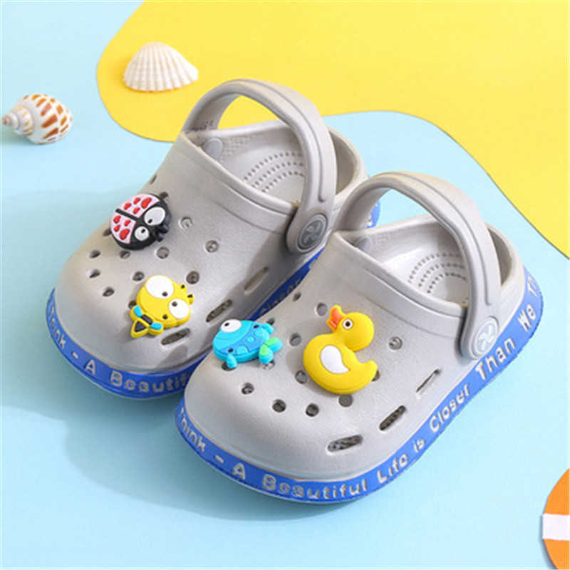 New Children Kids Girl Mules Clogs Summer Croc Garden Beach Slippers Sandals Cave Hole Baby Shoes For Girls X0703