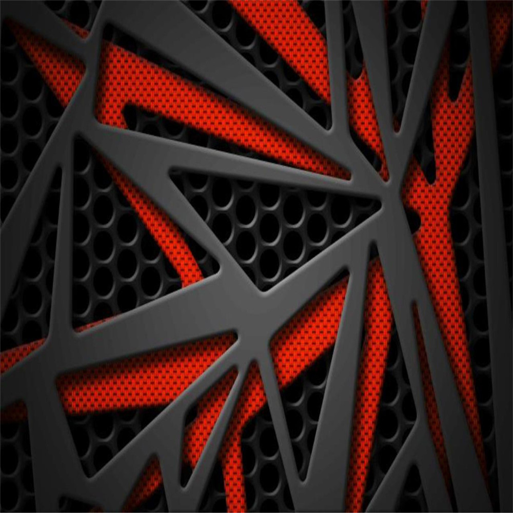 3d Wallpaper Living Room Printed Mural Wallpapers Red Gray Lines Geometric Shapes
