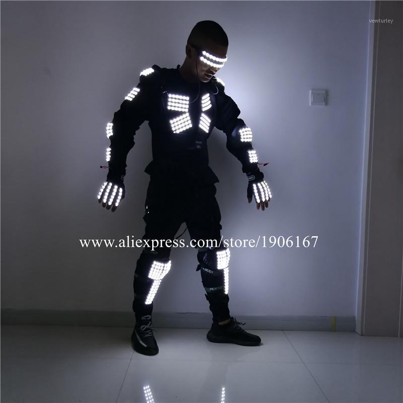Party Decoration Led Luminous Robot Men Dance Suit DJ Armor Glasses Gloves Colorful Light Up Flashing Costumes Performance Outfits Clothes
Party Decoration Led Luminous Robot Men Dance Suit DJ Armor Glasses Gloves Colorful Light Up Flashing Costumes Performance Outfits Clothes
