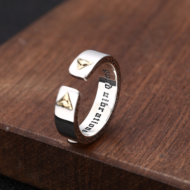 High quality Personalized 925 sterling silver adjustable rings American European antique silver handmade vintage designer luxury jewelry