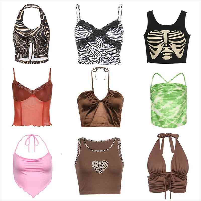 21 Style Sexy Vintage Strappy Y2k Halter Crop Top Women Summer 90s Backless Cami Tops Tees Ladies Fashion Fitness Camisole, White
21 Style Sexy Vintage Strappy Y2k Halter Crop Top Women Summer 90s Backless Cami Tops Tees Ladies Fashion Fitness Camisole, White