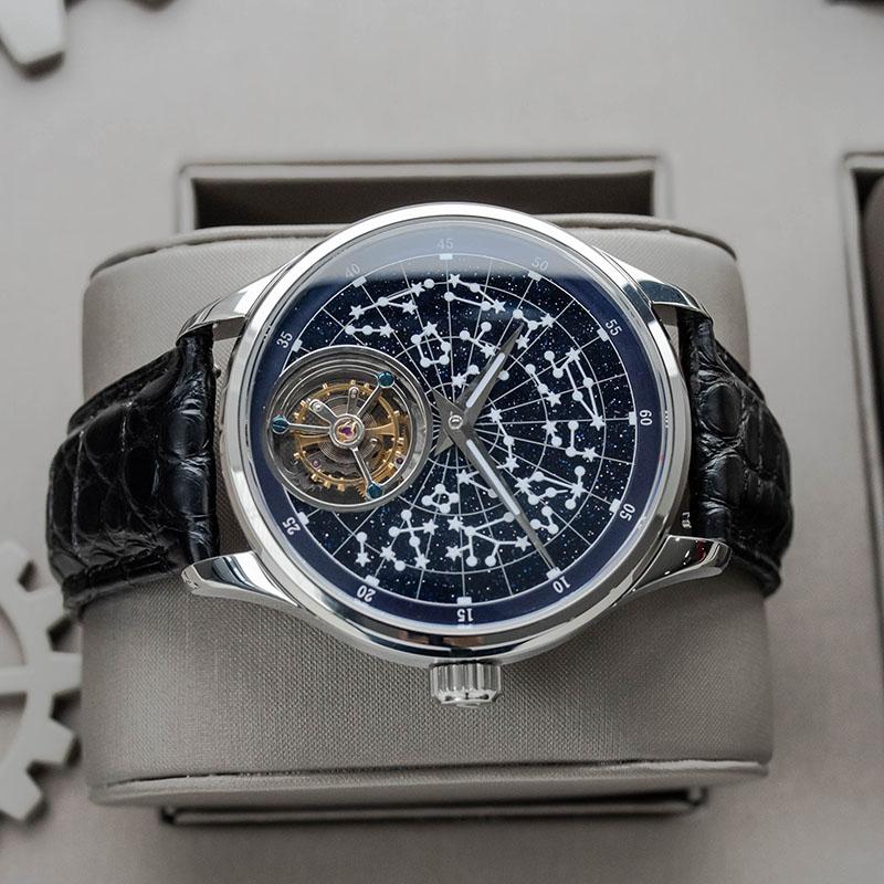 Wristwatches Luxury Watch Men Designer Brand Famous Mechanical Waterproof Seagull Tourbillon Sugess Sapphire Starry Dial, Silver
Wristwatches Luxury Watch Men Designer Brand Famous Mechanical Waterproof Seagull Tourbillon Sugess Sapphire Starry Dial, Silver