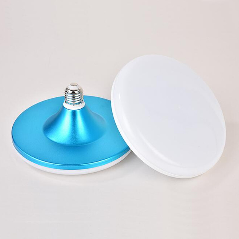 2PCS E27 Power LED lamp light bulb 110-220V 15w 36W UFO Lampada Ampoule lights energy saving LEDS lamps for kitchen indoor lighting Blue Shell D2.0