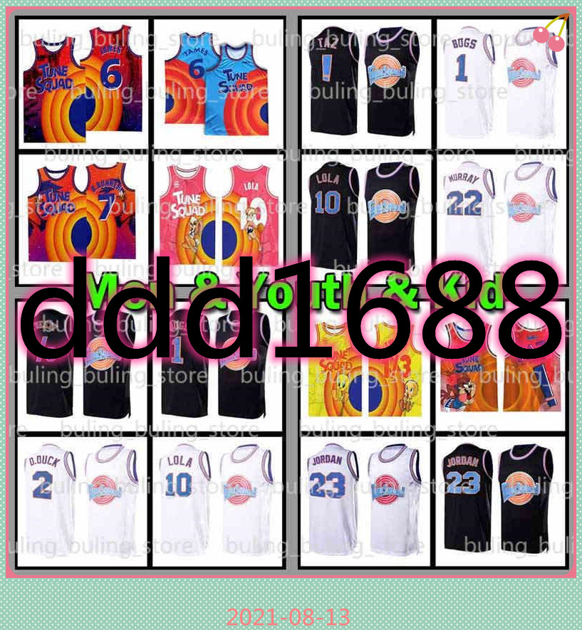 2021 mens youth kids 6 james space jam 2 tune squad basketball jersey bugs lola bunny jerseys 1/3 tweety bird taz throwback daffy duck bill, Black;red
2021 mens youth kids 6 james space jam 2 tune squad basketball jersey bugs lola bunny jerseys 1/3 tweety bird taz throwback daffy duck bill, Black;red