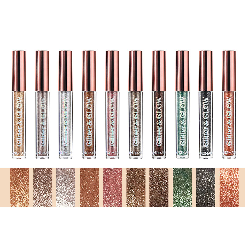 10 Colors Shimmer Liquid Eyeshadow Glitter Eye Shadow Cream Waterproof Long Lasting Cosmetics Set