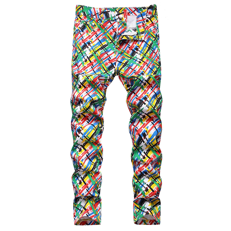 2022 Colorful Printing Men's Jeans European and American Style Slim Fashion Personality Micro-elastic Casual Pants, Blue
2022 Colorful Printing Men's Jeans European and American Style Slim Fashion Personality Micro-elastic Casual Pants, Blue