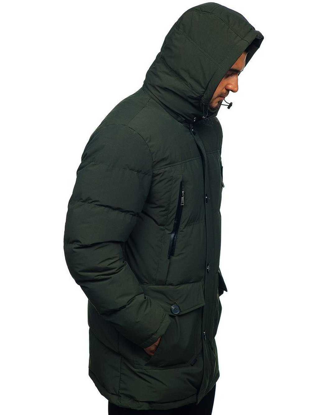 ZOGAA Fashionable Men's Zipper Hooded Long Warm Cotton Jacket 211014