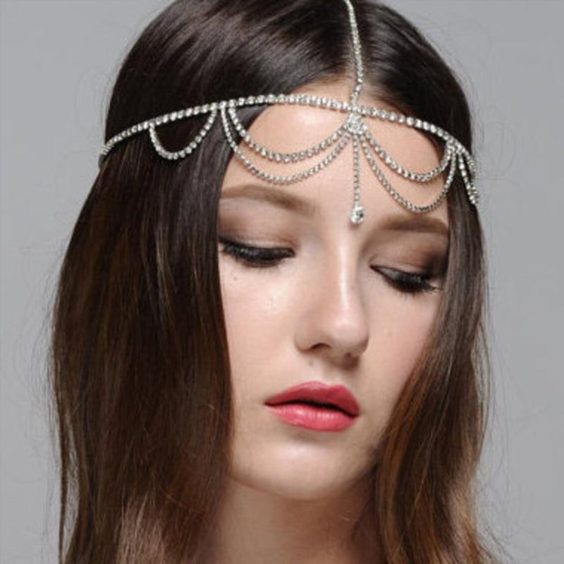 Hair Clips & Barrettes Multilayer Rhinestone Chain Simple Joker Drops Forehead Headdress Band In Europe And America., Golden;silver
Hair Clips & Barrettes Multilayer Rhinestone Chain Simple Joker Drops Forehead Headdress Band In Europe And America., Golden;silver