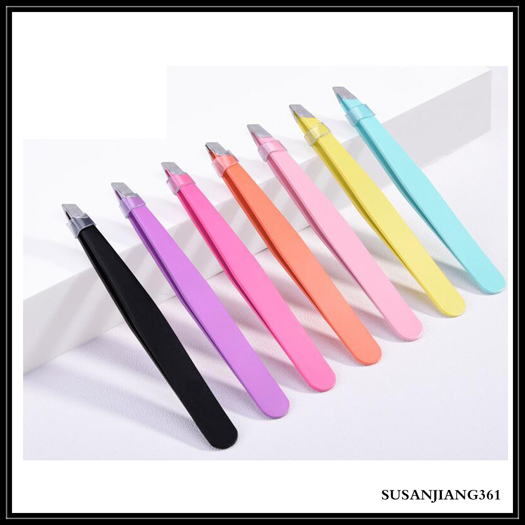 EPACK 24Pcs Colorful Stainless Steel Slanted Tip Beauty Eyebrow Tweezers Hair Removal Tools Lowest Price Best Promotion free shipping от DHgate WW