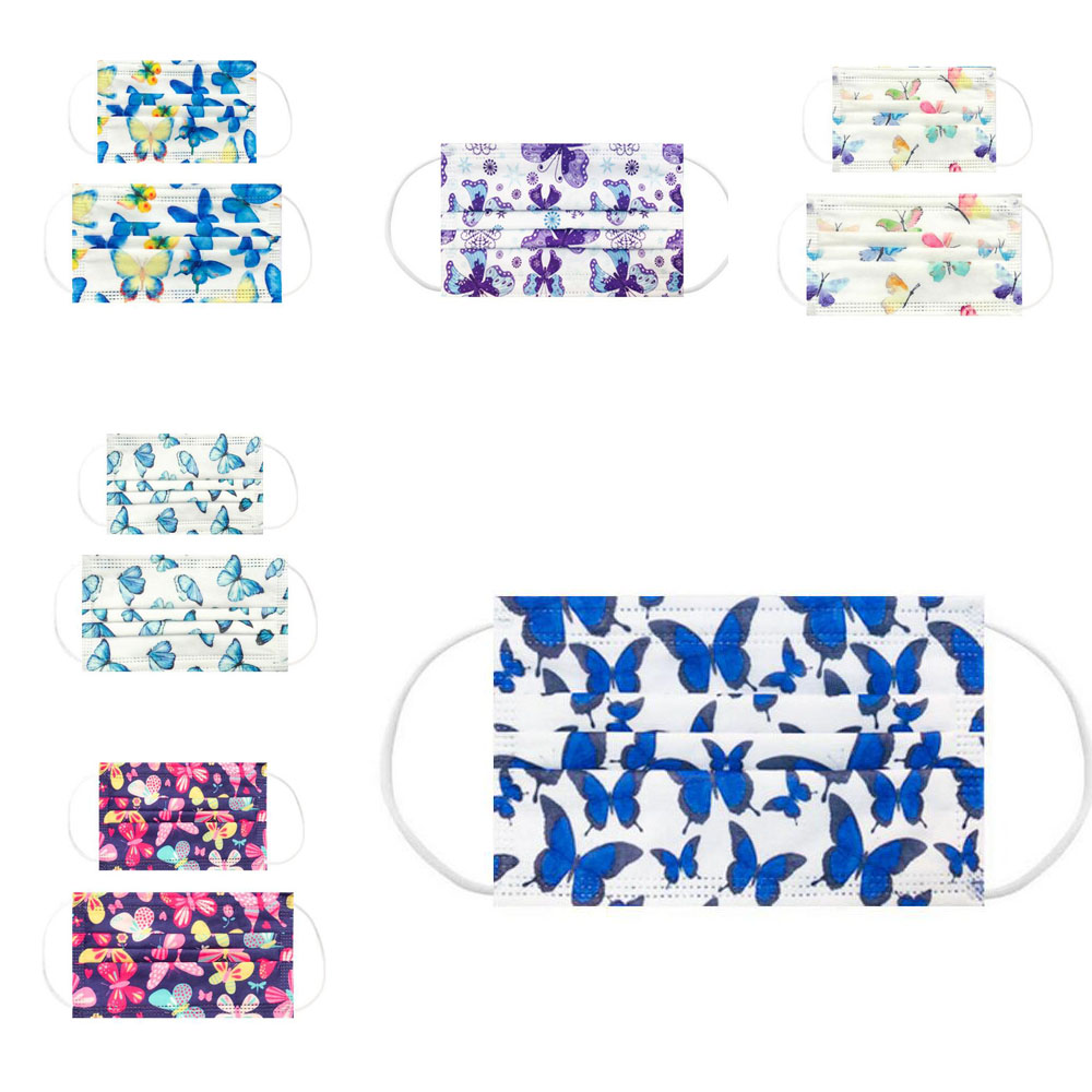 Fashion Print 3 Layer 95%Filtration Efficiency Adult Unisex Butterfly Print Disposable Masks Dustproof Prevention Influenza Face Mouth Mask
Fashion Print 3 Layer 95%Filtration Efficiency Adult Unisex Butterfly Print Disposable Masks Dustproof Prevention Influenza Face Mouth Mask