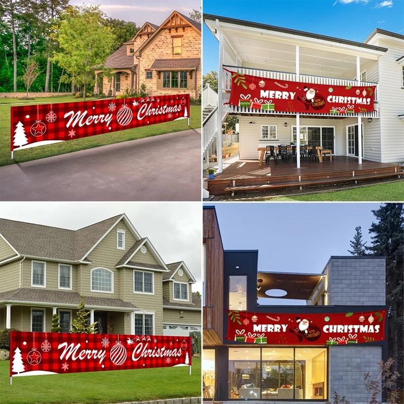 Christmas Decorations Hanging Door Banner Ornaments Marry For Home Outdoor Xmas Natal Decor Year 2022