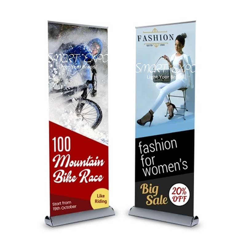 85*200cm Rollup Banner Retractable Pop Up Advertising Display Stand with Printed Graphic Portable Carry Bag