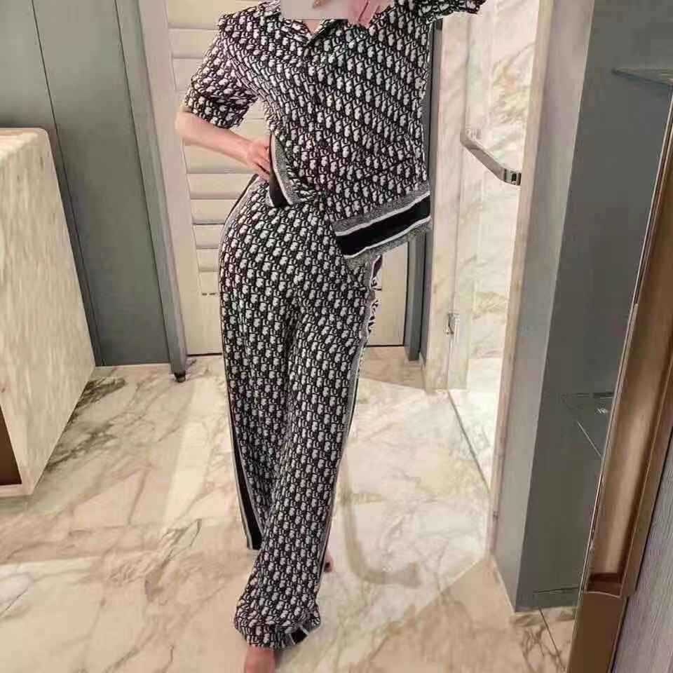 Summer new style pajamas women's short sleeved trousers small Lapel clothes two piece set fashion XIUF