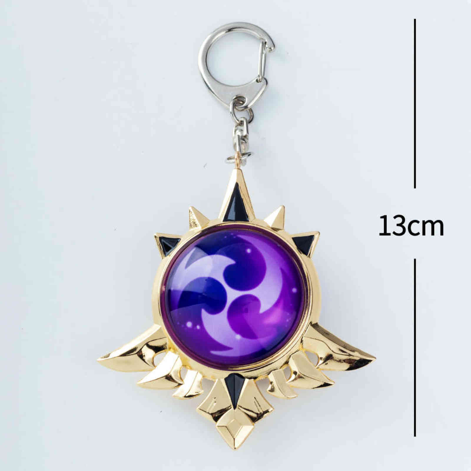 Genshin Impact Eyes Of God Metal KeyChains Trinket Mondstadt Liyue Harbor Anime Accessories Bag Pendant Key Chains High Quality H1126