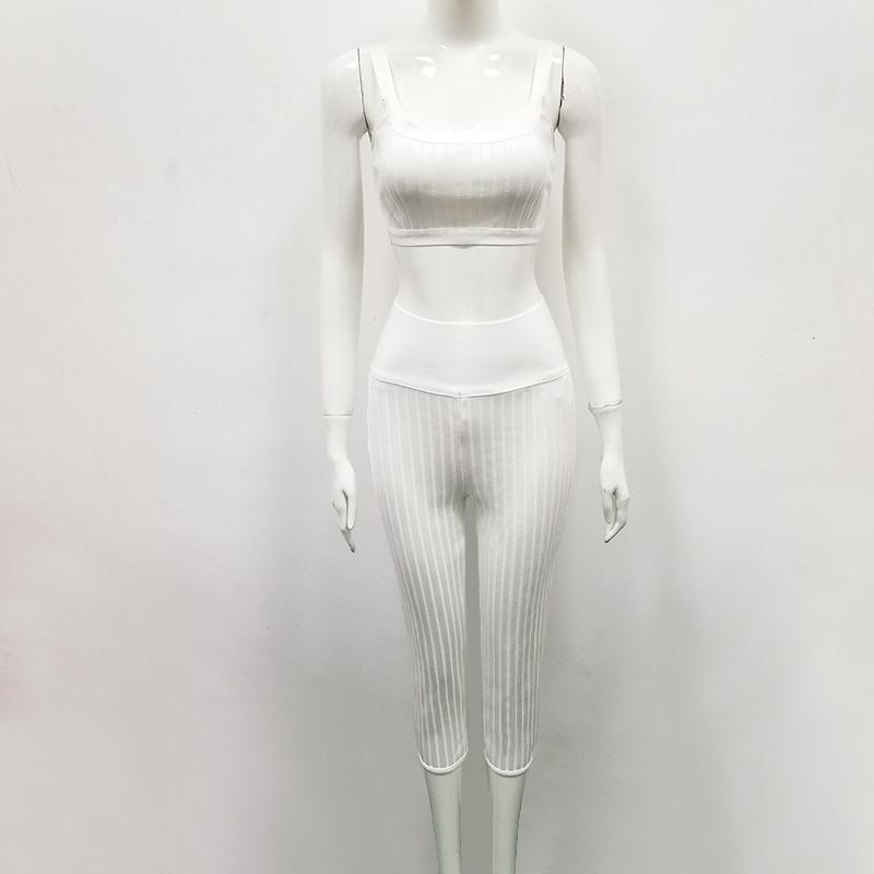 2021 New brown white grey playsuit Women two-piece Knitted bodycon Romper Celebrity evening party Bandage playsuits