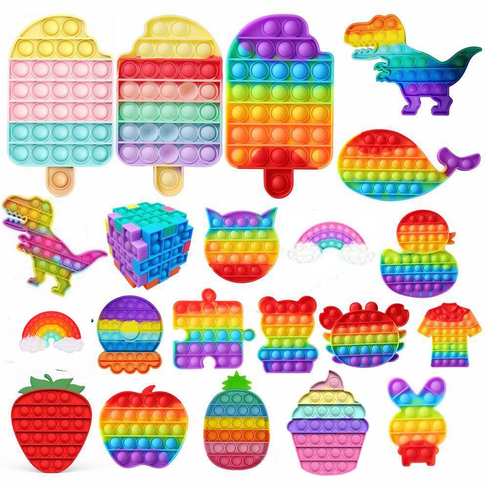 Rainbow Party Favor Push It Bubble Fidget Toys Autism Special Needs Stress Reliever Helps Relieve Increase Focus Soft Squeeze
Rainbow Party Favor Push It Bubble Fidget Toys Autism Special Needs Stress Reliever Helps Relieve Increase Focus Soft Squeeze