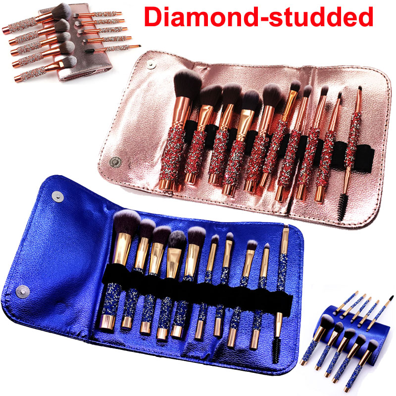 Makeup brushes Diamond 10 pcs set cosmetics brush with Bag Professional Makeup brush Powder Eye Foundation Blush Eyeliner Brow Brushes Kit
Makeup brushes Diamond 10 pcs set cosmetics brush with Bag Professional Makeup brush Powder Eye Foundation Blush Eyeliner Brow Brushes Kit