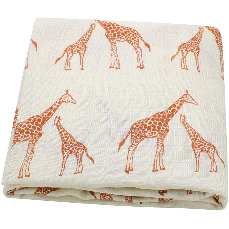 120x120cm 70% Bamboo+30% Cotton Blankets Newborn Stroller Bedding Quilts Toddler Kids Muslin Swaddle Blanket Baby 210309