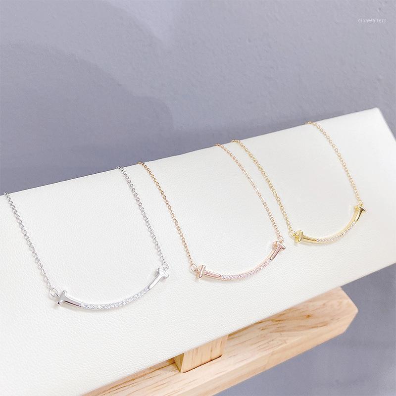 Chains 14k Gold Plated Smile Necklace Shining Bling Zircon Women Clavicle Chain Elegant Charm Wedding Pendant Jewelry
Chains 14k Gold Plated Smile Necklace Shining Bling Zircon Women Clavicle Chain Elegant Charm Wedding Pendant Jewelry