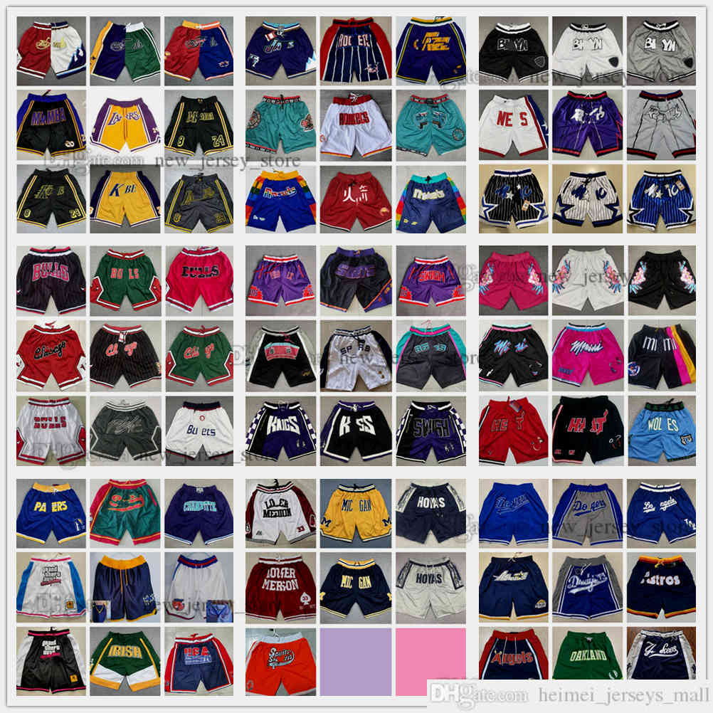 All Teams JustDon Basketball Shorts Retro Hip Pop Short Pant Stitched With Pocket Zipper Sweatpant Black White Blue Red Green Purple Yellow
All Teams JustDon Basketball Shorts Retro Hip Pop Short Pant Stitched With Pocket Zipper Sweatpant Black White Blue Red Green Purple Yellow
