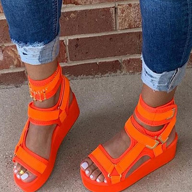 2021 platform sandals women's shoes summer high heels women's casual shoes fashion high top sandals