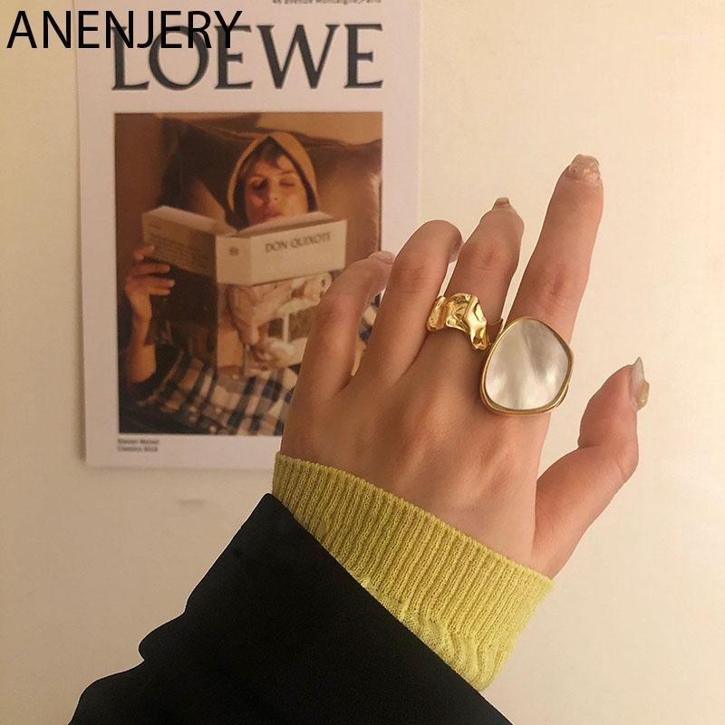 Cluster Rings ANENJERY 925 Sterling Silver Shell Geometric Gold Color Ring For Women Retro Exaggerated Statement Jewelry Wholesale S-R8861
Cluster Rings ANENJERY 925 Sterling Silver Shell Geometric Gold Color Ring For Women Retro Exaggerated Statement Jewelry Wholesale S-R8861
