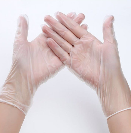 The latest 1 box contains 100 pieces, PVC disposable gloves, food-grade transparent protective gloves Free shipping