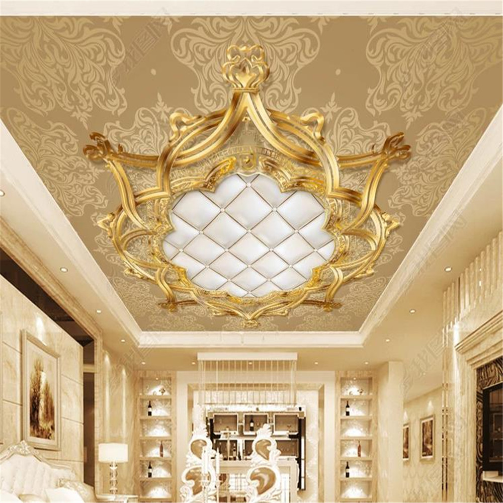 Gold 3D Ceiling Wallpaper European style Pattern soft bag wallpapers for living room bedroom 3d ceiling wall papers home decor
Gold 3D Ceiling Wallpaper European style Pattern soft bag wallpapers for living room bedroom 3d ceiling wall papers home decor