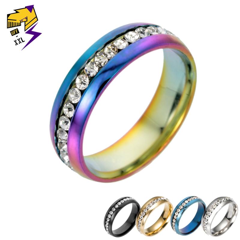 Wedding Rings Blue Stainless Steel Rhinestone For Women Bling Black Ring Men Lover's Engagement Pride Aneis Jewelry
Wedding Rings Blue Stainless Steel Rhinestone For Women Bling Black Ring Men Lover's Engagement Pride Aneis Jewelry