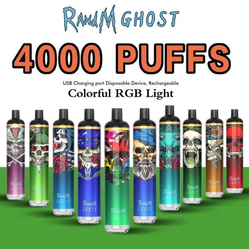 Disposable Vape 4000 Puffs RandM Ghost Rechargeable E cigarettes 650mah battery 8ml pre filled pods device
Disposable Vape 4000 Puffs RandM Ghost Rechargeable E cigarettes 650mah battery 8ml pre filled pods device