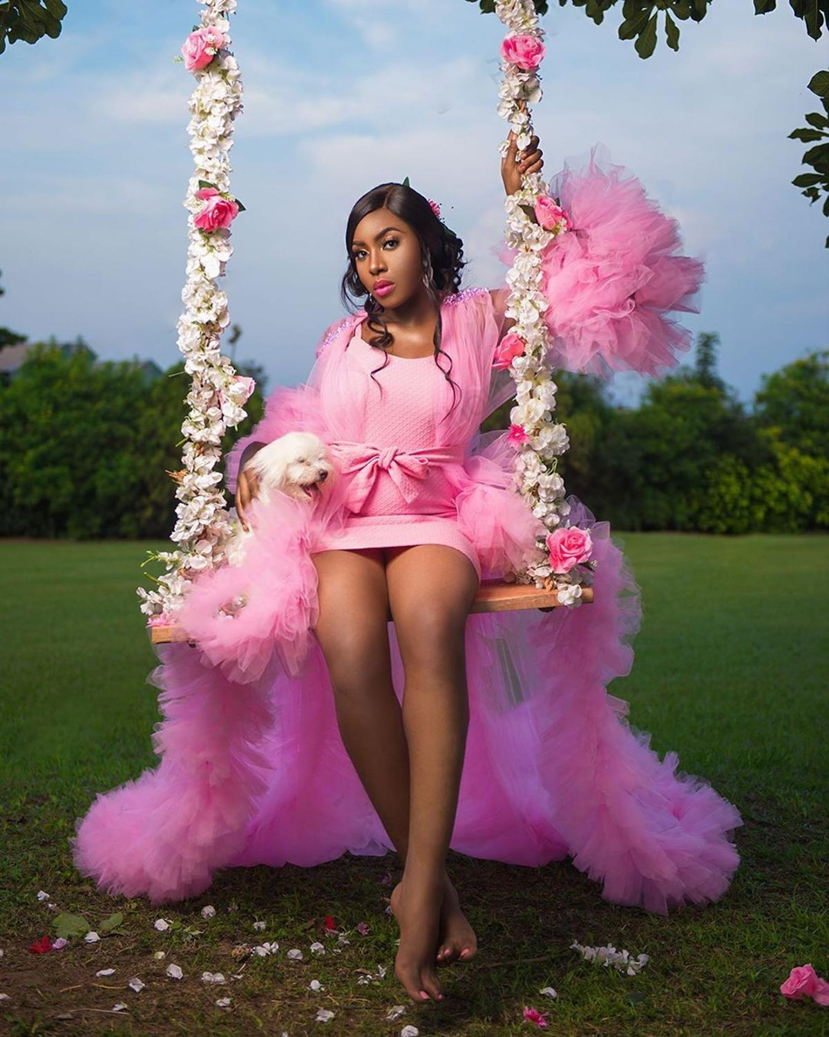 Lovely Pink Tulle Kimono Long Sleepwear Robes Ruffles Night Robe Photography Bridal Party Nightgown Robes for Women