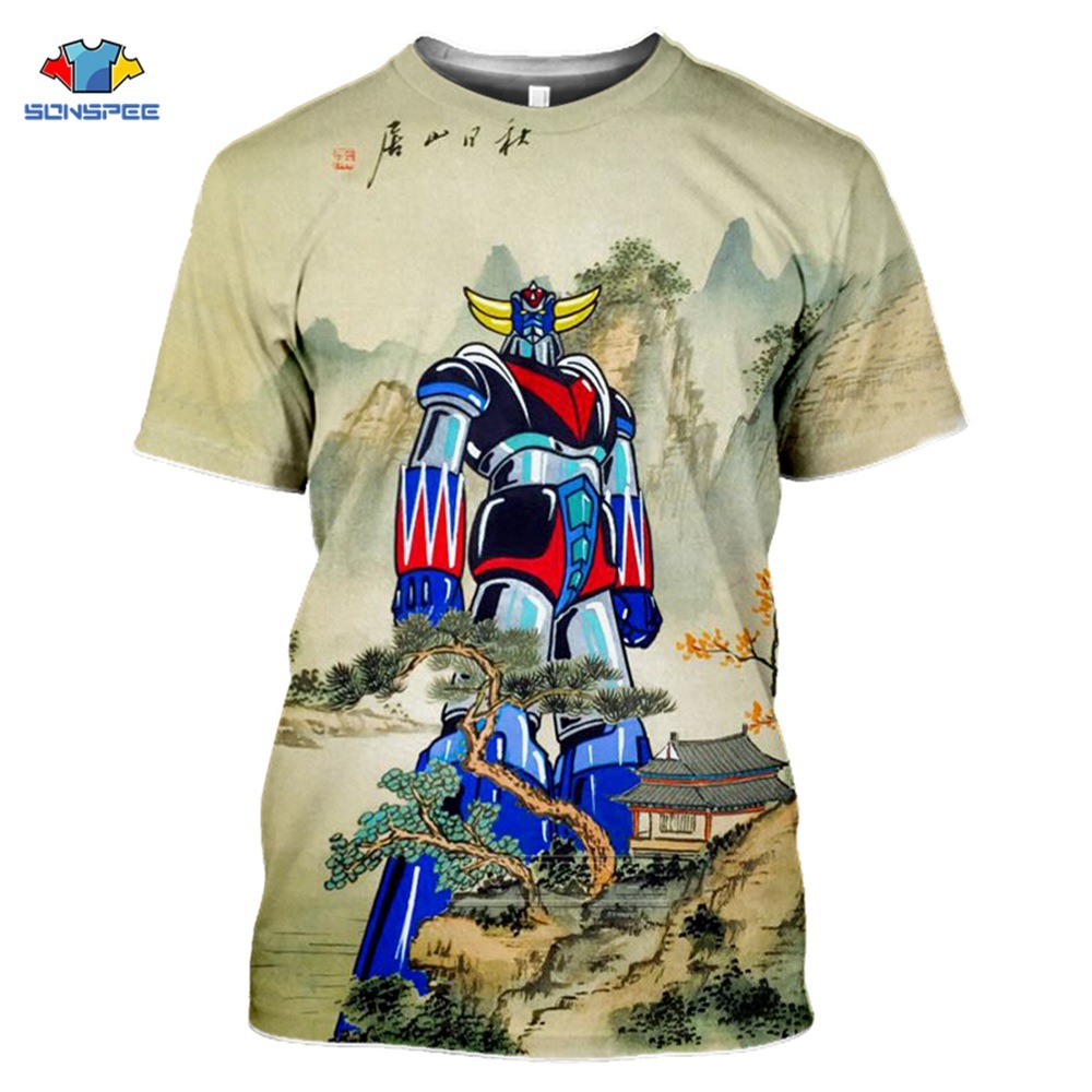 SONSPEE 3D Print Men Women Goldorak T-shirts Casual Streetwear Harajuku Hip Hop Short-Sleeve Vintage Anime Tees Tops Shirt C0308, White;black
SONSPEE 3D Print Men Women Goldorak T-shirts Casual Streetwear Harajuku Hip Hop Short-Sleeve Vintage Anime Tees Tops Shirt C0308, White;black