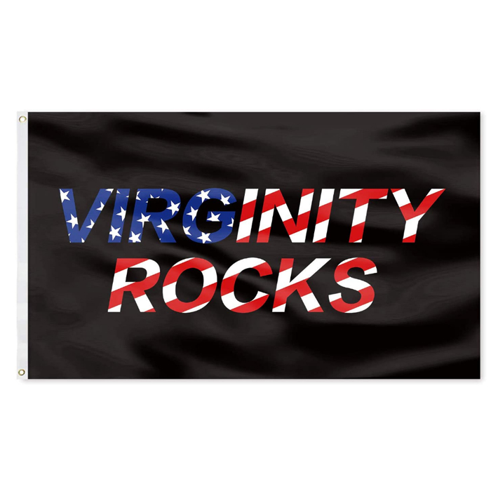 Virginity Rocks Flags Banners 3X5FT 100D Polyester Hot Design 150x90cm Fast Shipping Vivid Color With Brass Grommets
Virginity Rocks Flags Banners 3X5FT 100D Polyester Hot Design 150x90cm Fast Shipping Vivid Color With Brass Grommets