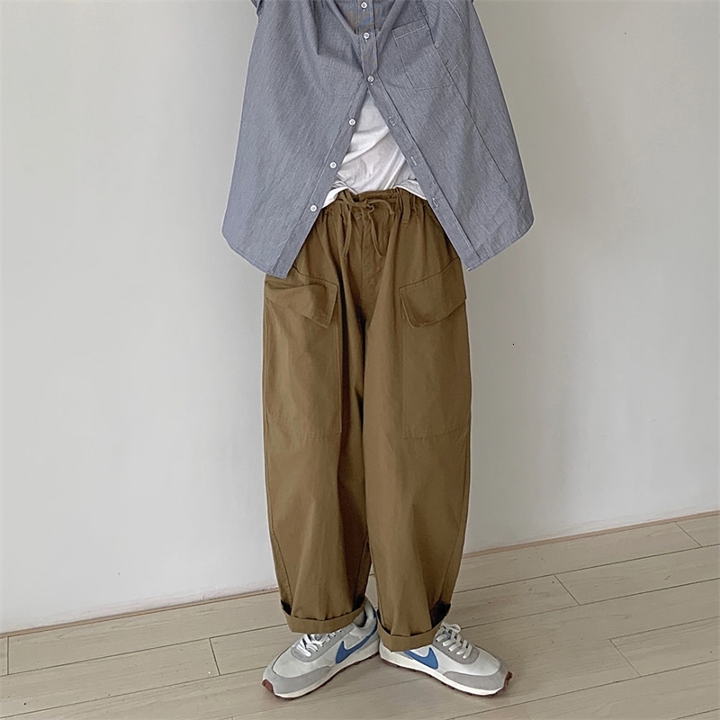2021 New Men' Loose Straight Cargo Casual Baggy Big Pocket Streetwear Wide Leg Pants Retro Style Khaki/green Color Trousers E0ko, Army green
2021 New Men' Loose Straight Cargo Casual Baggy Big Pocket Streetwear Wide Leg Pants Retro Style Khaki/green Color Trousers E0ko, Army green