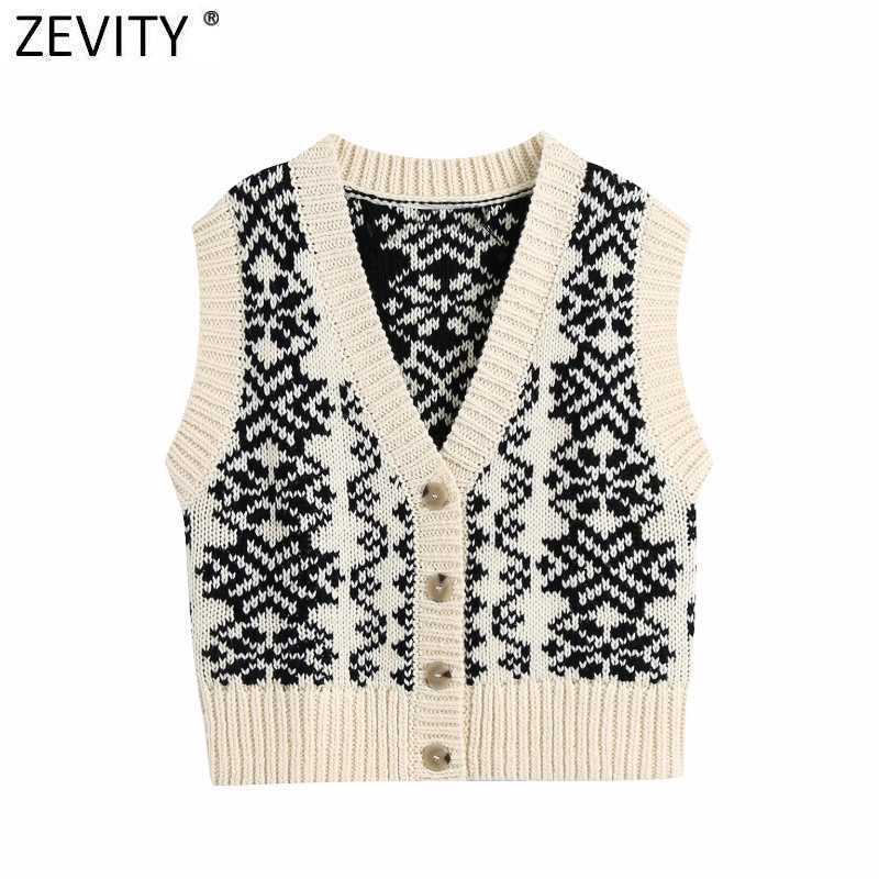 Zevity Women Fashion V Neck Printing Breasted Knitting Sweater Ladies Sleeveless Casual Slim Vest Cardigans Tops S602 210603, As pic s602bb
Zevity Women Fashion V Neck Printing Breasted Knitting Sweater Ladies Sleeveless Casual Slim Vest Cardigans Tops S602 210603, As pic s602bb