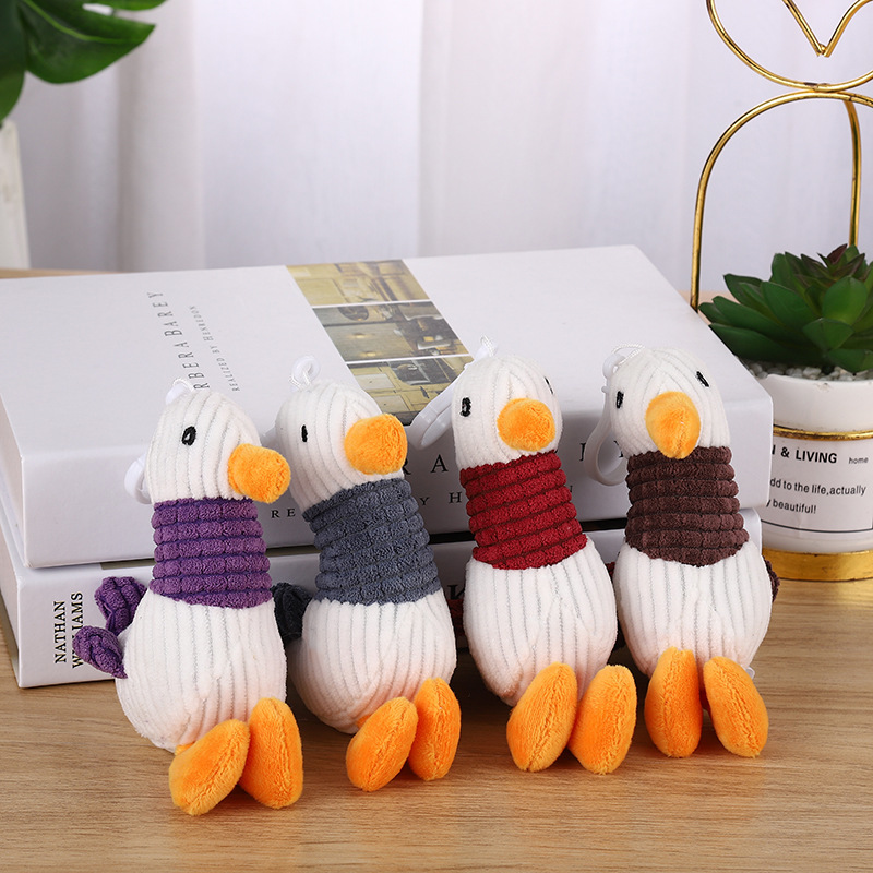 Cartoon Four Color Duck Key Chain Schoolbag Pendant Collection Net Red Seagull Cute Plush Doll Pendant
Cartoon Four Color Duck Key Chain Schoolbag Pendant Collection Net Red Seagull Cute Plush Doll Pendant
