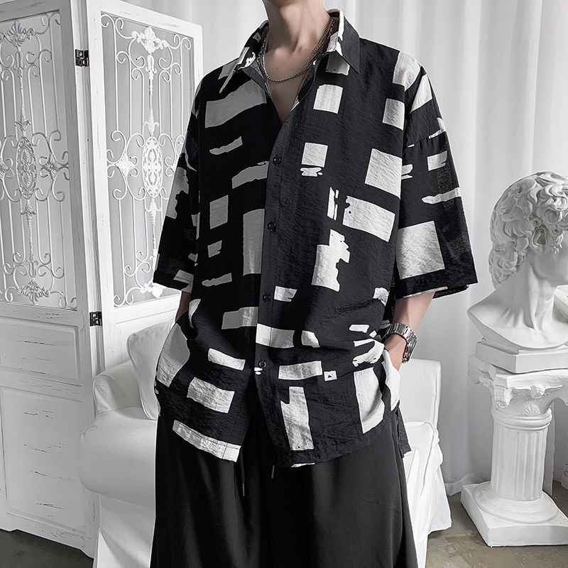 2021 New Summer Men's Fashion Trend Hawaiian French Cuff Clothes Shirts Short-sleeved Black/white Color Shirt Plus Size M-2xl 1glq
2021 New Summer Men's Fashion Trend Hawaiian French Cuff Clothes Shirts Short-sleeved Black/white Color Shirt Plus Size M-2xl 1glq