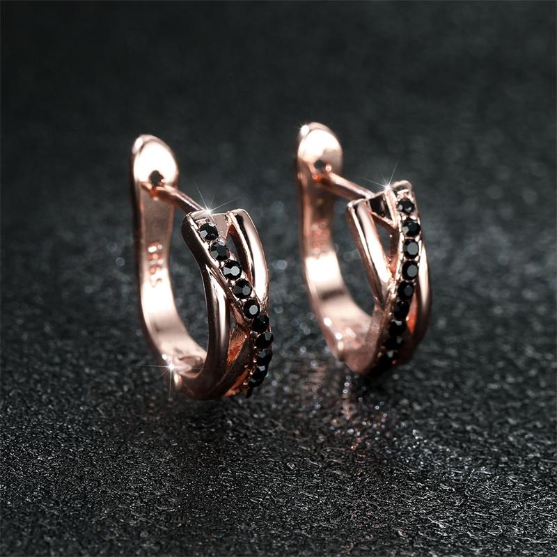 Hoop & Huggie Elegant Women Cross Black Stone Minimalist Gift Low-key Party Daily Wearable Trendy Fashion Female Rose Gold Color Jewelry
Hoop & Huggie Elegant Women Cross Black Stone Minimalist Gift Low-key Party Daily Wearable Trendy Fashion Female Rose Gold Color Jewelry