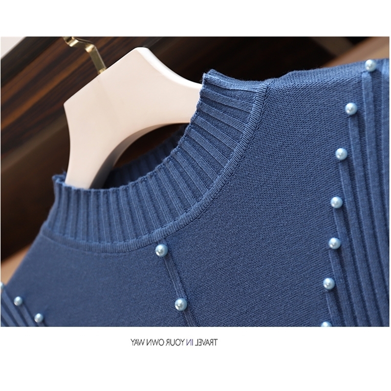 ONeck Women Winter Warm Sweater Dress women Casual Loose Long Sleeve Knitted Dress Ladies Elegant party dress 201008