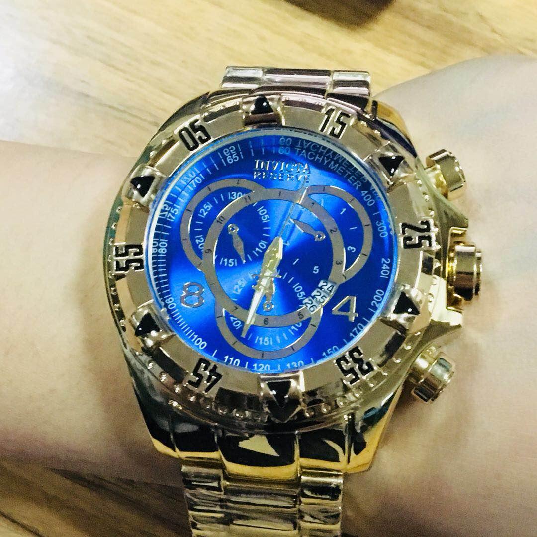 Hot sale men's INVICTA sports quartz calendar watch with rotating large dial steel belt folding clasp, Slivery;brown
Hot sale men's INVICTA sports quartz calendar watch with rotating large dial steel belt folding clasp, Slivery;brown