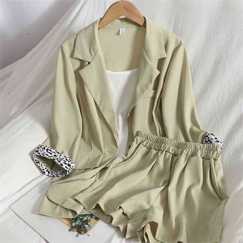 Summer Fashion Casual Leopard Print Roll Sleeve Cardigan Coat + Thin Wide Leg Shorts With Two-piece Set SK049 210525, Green
Summer Fashion Casual Leopard Print Roll Sleeve Cardigan Coat + Thin Wide Leg Shorts With Two-piece Set SK049 210525, Green