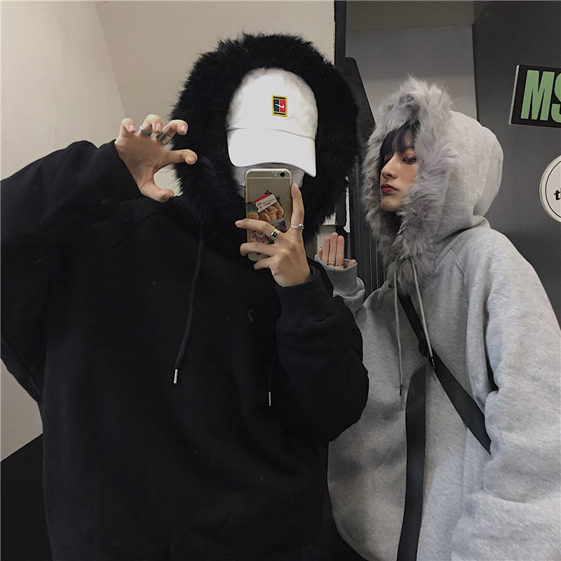 2021 New Plus Veet Padded Hoodies Men's Warm Fashion Casual Fur Collar Hooded Sweatshirt Men Streetwear Korean Pullover Hoodie Mens 21gl, Gray
2021 New Plus Veet Padded Hoodies Men's Warm Fashion Casual Fur Collar Hooded Sweatshirt Men Streetwear Korean Pullover Hoodie Mens 21gl, Gray