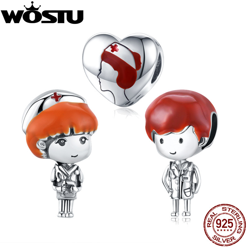 WOSTU Genuine 925 Sterling Silver Male Nurse Male Doctor Charms Beads fit DIY Bracelet Silver 925 Jewelry Making CQC1549 Q0531
WOSTU Genuine 925 Sterling Silver Male Nurse Male Doctor Charms Beads fit DIY Bracelet Silver 925 Jewelry Making CQC1549 Q0531