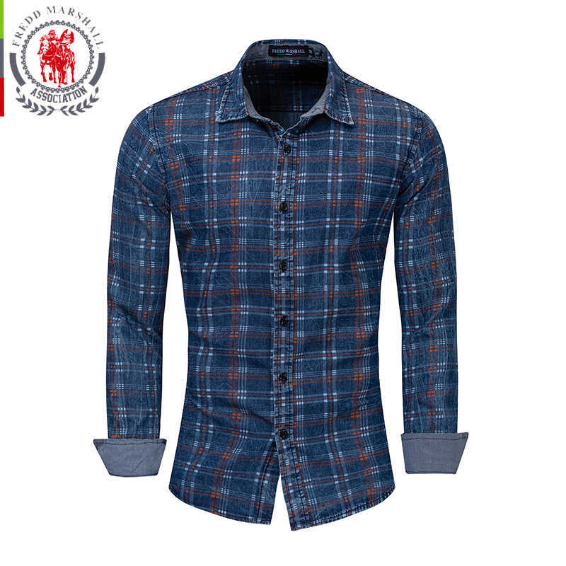 FREDD MARSHALL Shirt men Camisa Masculina Pure Cotton Long Sleeves Men Shirts Casual Plaid Shirt Camisas Para Hombre FM182 210527, Navy
FREDD MARSHALL Shirt men Camisa Masculina Pure Cotton Long Sleeves Men Shirts Casual Plaid Shirt Camisas Para Hombre FM182 210527, Navy