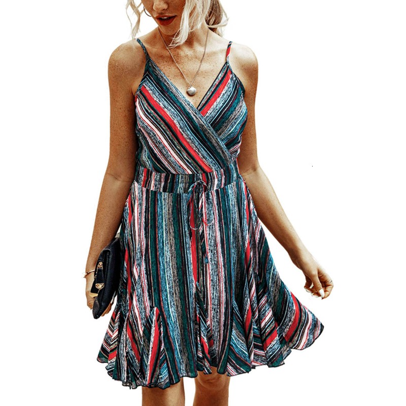 2021 New Summer Raiow Striped Wrap v Neck Women Backless a Line Spaghetti Strap Es Pleated Skater Sun Beach K152, Wd002pu
2021 New Summer Raiow Striped Wrap v Neck Women Backless a Line Spaghetti Strap Es Pleated Skater Sun Beach K152, Wd002pu