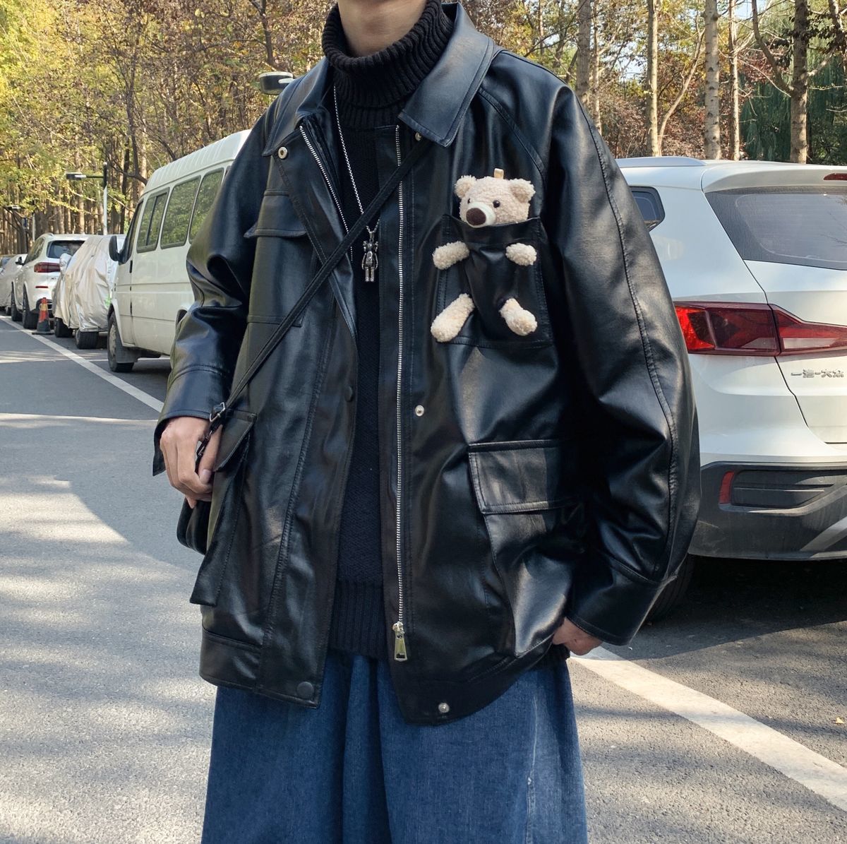 2021 New Winter Plutonium Leather Jacket of Casual Men Loose Parkas Thicken Man-proof Teddy Coats Outerwear Bomber Trench Clothes Etsf, Black
2021 New Winter Plutonium Leather Jacket of Casual Men Loose Parkas Thicken Man-proof Teddy Coats Outerwear Bomber Trench Clothes Etsf, Black